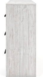 Signature Design by Ashley Cayboni Vintage 6 Drawer Dresser with Safety Stop for Bedroom, White