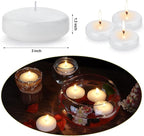 Floating Candles 3 Inch Unscented Dripless Wax 13-15Hours Burning, 12 Pack Wedding Party Candles,for Centerpieces Suitable for Cylindrical Vases,Swimming Pool,Restaurant Decoration(White)