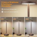 Rechargeable Cordless Table Lamp, LED Portable Powered LED Battery Light 6000mAh USB Desk Lamp Outdoor Waterproof Table Lamps for Patio Restaurant Dining (2 Rust)