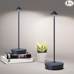Cordless Table Lamps Rechargeable, 6000mAh Battery Operated LED Desk Lamp Outdoor Waterproof Portable Touch Dimmable Table Light for Patio Restaurant Dining Home Set of 2 Starlight