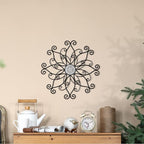 YiLifebes Metal Floral Wall Decor, 18”x18” Metal Flower Scroll Wall Art, Iron Wall Flowers Decoration Iron Floral Sculpture for Living Room Bedroom Bathroom Outdoor Garden, (Flower B)