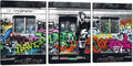Novatique Banksy Wall Art Street Graffiti Wall Art Abstract Graffiti Painting Art Modern Pop Picture Canvas Print Framed Classic Street Painting for Living Room Home Decor, 20”x 28”x 3Pcs