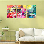 Novatique Banksy Wall Art Street Wall Decor Hand of God Graffiti Wall Art Teenagers Street Art Banksy Print Painting Decor for Living Room Bedroom,12”x 16”x3Pcs