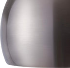 Teamson Home Arquer 68.1" Arc Floor Lamp for Living Rooms, Home Offices, Dining Rooms, Bedrooms with Faux White Marble Base and Nickel Bell Shade