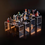 Acrylic Display Riser Stand,5mm Thickness, 12'' Length Tierd Display Stands, Acrylic Shelf Risers for Perfume Display,Risers for Buffet Table,Cupcake Stand,Pop Figurines,Tumbler,Food,4Pcs
