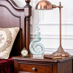 15" Tall Hand-Blown Murano-Style Glass Sculpture Statues Art Ornament Statue Figurines Home Decor Accent Piece Coastal Ocean Nautical Home Decor,Shelf,TV Stand,Tabletop Centerpieces,Wonderful Gift