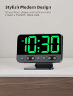Digital Alarm Clocks for Bedrooms: Large Bold Number 5 Brightness Dimmer - Easy to Read Across The Room - 5 Alarm Sound 8 Night Light - Green