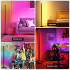 63″H RGB Floor Lamp, LED Corner Lamp,16 Million DIY Colors, 68+ Scenes, Music Sync, App & Remote Control (1 Pack)