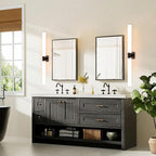 Modern Wall Sconce 38.2 Inch Black Bathroom Sconces Led Wall Lights with Acrylic Shade Hardwired Long Vanity Lighting Fixtures Over Mirror for Bedroom Living Room Hallway