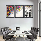 Novatique Abstract Painting Pop Art Wall Decor Banksy Canvas Wall Art Graffiti Street Print Pictures for Bedroom Living Room,24" x 36" x 3pcs