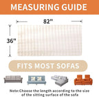 Waterproof Dog Bed Cover Non Slip Couch Cover for Dogs Washable Soft Faux Fur Sofa Cover Couch Covers for 3 Cushion Couch Sofa Pet Friendly (Off White)