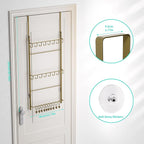 HapiRm Over Door Hat Rack - 3 Tier Wall Mounted Hat Organizer with 16 Hooks and 10 Movable Clips, Baseball Cap Organizer Storage Holds up to 26 Caps for Door, Bedroom, Closet USPTO Patent Pending