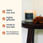 Calyan Wax Co. Fir & Clove 3 Wick Scented Candle - 43 Hour Burn - Luxury 3 Wick Soy Candles - Non Toxic Soy Wax Candles - Long Lasting Large Glass Jar Candle for Home - 14.9oz