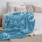 Pubrave Get Well Gifts for Women After Surgery, Inspirational Gifts for Women, Sympathy Gift, Thinking of You Gifts, Breast Cancer Gifts for Woman, Feel Better Gifts, Healing Blanket Blue 60x50in