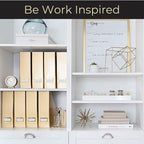 BLU MONACO | Gold Cardboard Magazine File Holder Set of 4 | Vertical Magazine File Holder for Shelves | Standing File Holder Desk Organizer