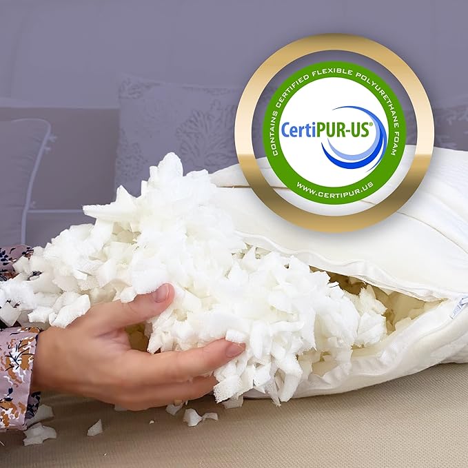 Royal Therapy King Memory Foam Pillows - Shredded Memory Foam Pillow for All Sleep Positions - Medium Firm Pillow with Adjustable Loft - Bamboo-Derived Rayon Cover - CertiPUR-US & Oeko-TEX Certified