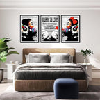 Novatique Street Graffiti Wall Art Banksy Art Wall Decor Monkey Poster With Headphones Prints Street Art Painting for Living Room Bedroom,24" x 36" x 3pcs