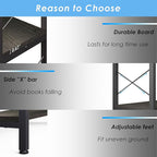 6-Shelf Corner Bookshelf, Vintage Industrial Corner Shelf Etagere Bookcase, Large Book Shelf with Metal Frame Open Storage Corner Cabinet (Black-Lockers, Large)