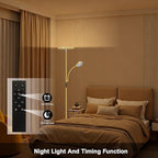 Gold Floor Lamps for Living Room,42W/4200LM Super Bright Floor Lamp with Reading Light,69'' Tall Standing Lamp with Remote & Touch Control, Modern Torchiere Floor Lamp for Bedroom,Office