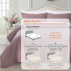 KASENTEX Queen XL Quilt Set 98"x98" – Soft Washed 3-Layer Lightweight Bedspread, Minimalist Nordic Design, All-Season Spring & Summer Quilt Set (1 Quilt + 2 Pillow Shams),Twilight Mauve Purple