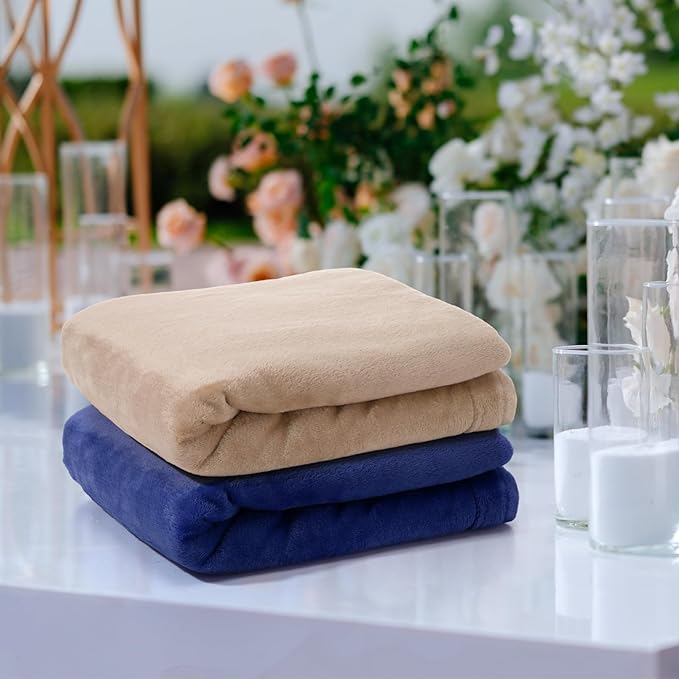 Tinideya 12 Pcs Flannel Fleece Throw Blanket Bulk 50 x 60 Inch Soft Fleece Blanket Warm Throw Blanket Coral Blankets for Couch Sofa Home Wedding Gifts Season (Cute Color)