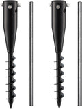 Beach Umbrella Sand Anchor, 2 Pack Heavy Duty Umbrella Stand Outdoor Base 17 Inches Metal No Dig Ground Umbrella Holder, Christmas Tree Stand Base
