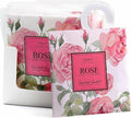 12 Pack Large Rose Scented Sachets – Hanging Closet & Drawer Deodorizer & Air Freshener, Long-Lasting Aroma