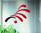 Flowing Rhythm Red Hanging Mobile - 18 Inches - Handmade in Denmark by Flensted