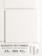 Bumusty Large Cork Board 36" x 24" Alternative - 6 Pack Felt Wall Tiles with 40 Safe Removable Adhesive Tabs, 30 Pushpins, Cork Boards for Walls Pin Board Bulletin Board Office Decor (Milky White)