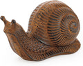 Sungmor Cast Iron Snail Statue, Vintage Animal Collection Figurines, Home Office Table Decor, Paperweight, Doorstop, Garden Lawn Cute Ornament, Rust Finish