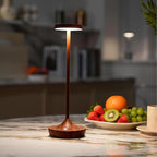 Cordless Table Lamp Rechargeable - 6000mAh LED Battery Operated Table Light - Portable Touch Dimmable Outdoor Waterproof Table Lamps for Patio Bar Restaurant Dining (2 Woodgrain)