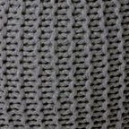 Urban Lifestyle | Large Round Cotton Knitted Ottoman Pouf Seat Cushion Home Decor Accent Seating Floor Pillow Soft Modern Living Room Furniture Hand Woven Cotton, Dark Grey