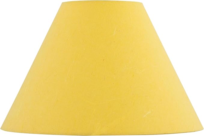 Aspen Creative 56045, Hardback Empire Transitional UNO Shade in Golden Yellow Washi Paper, 4" Top x 10" Bottom x 7" Slant, Slip UNO 36mm Table Lamp
