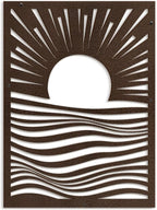 SIGNLEADER Metal Wall Art Decor Moons in Landscape Minimalist Modern Abstract Wall Sculpture Hangings Home Decoration for Living Room, Bedroom, Bathroom, Kitchen, Outdoor - 30" Bronze