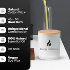 Natur IX Bundle: Calming & Energy Candles – All Natural, Non-Toxic Soy Candles with Essential Oils | Pack of 2, 8.3oz Each