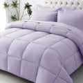 JOLLYVOGUE Twin Comforter Set, Ultra-Soft Bed in a Bag Twin Size 5 Pieces, Oeko-TEX Certified Bedding Set with Down Alternative Comforter, Sheets, Pillowcases & Shams, Lavender