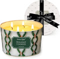 HomeLights 4-Wick Candles for Home Scented - 18oz Soy Wax Blend Candle Long-Lasting Fragrance, Rustic Modern Home Decor and Housewarming Gifts, Holiday Cookies