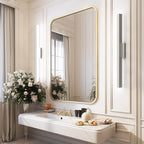 Ralbay 40inch Brushed Nickel Vanity Light with 5 Color Temperature (2700K-6000K) Dimmable Acrylic Metal 36W LED Modern Bathroom Lighting Over Mirror