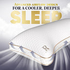 Royal Therapy King 2-Pack Memory Foam Pillow, Adjustable Shredded Odor-Free Pillow for Neck & Shoulder Pain Relief, Support for Back, Stomach, Side Sleepers BioForm