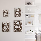 SIGNLEADER Metal Wall Art Decor Abstract Line Minimalist Modern Abstract Wall Sculpture Hangings Home Decoration for Living Room, Bedroom, Bathroom, Kitchen, Outdoor - 30" Bronze