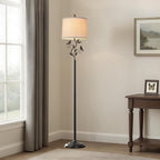 RORIANO 63" Rustic Leaf Floor Lamp for Living Room, Unique Bird Tall Standing Lamp with Rotary Switch, Vintage Floor Lamps for Bedroom Study Room, Bulb Included