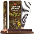 7 African Powers Incense Sticks and Incense Stick Holder Bundle Insence Insense Hem Incense Sticks