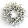 Birch Wreath with White Berries, Iced Pine Cones, Holly Leaf, Branch - 26" Winter Christmas Wreath for Front Door or Indoor Wall Window Thanksgiving Decor