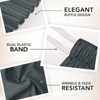 Utopia Bedding Full Elastic Bed Ruffle - Easy Wrap Around Ruffle - Microfiber Bed Skirt with Adjustable Elastic Belt 16 Inch Tailored Drop - Hotel Quality Bedskirt, Fade Resistant (Full, Grey)