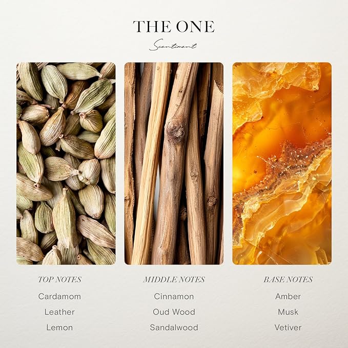 Scentiment Diffuser Oil - The One | Inspired by Luxury Five Star Hotel Lobby Scent | Aromatherapy Fragrance Oil | Notes of Cardamom, Leather, Lemon with Cinnamon & Sandalwood (500ml)