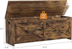 GarveeHome 47.2 in Storage Chest, Wooden Storage Bench with Safety Hinges, Easy Assembly, Large Shoe Bench for Entryway, Living Room, Bedroom