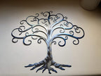 Handcrafted Swirled Tree of Life Metal Wall Art for Home