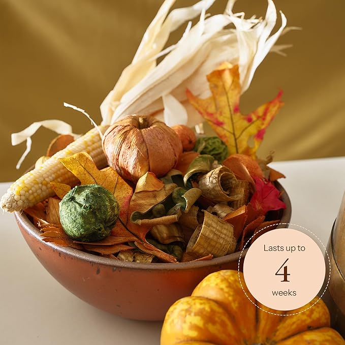 Aromatique Pumpkin Spice Potpourri – 7 oz Decorative Fragrance with Pumpkin, Vanilla & Maple – Long-Lasting Scented Botanicals for Fall Home Décor – Hand Made in The USA