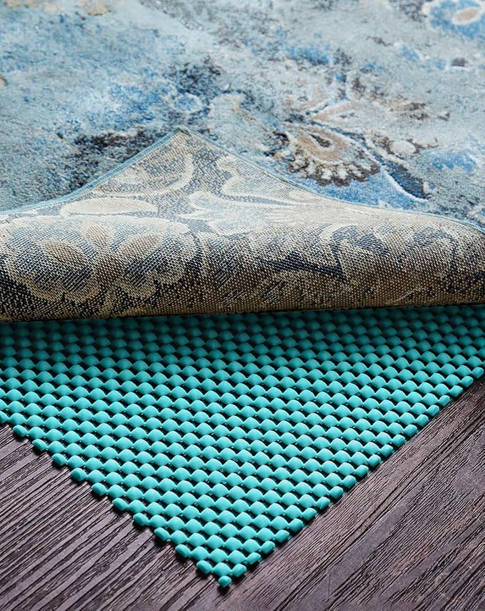 Veken Runner Rug Pad Gripper for Hardwood Floors, Non Slip 2x8 Ft Cyan Rug Pads for Area Rugs, Thick Rug Grippers for Tile Floors, Under Carpet Anti Skid Mat, Keep Your Rugs Safe and in Place