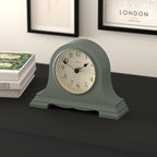JONES CLOCKS® Speakeasy Mantel Clock | Classic Napoleon’s hat Design | Green | Contemporary Classic Style for Desk, Table, Shelf or Bedside